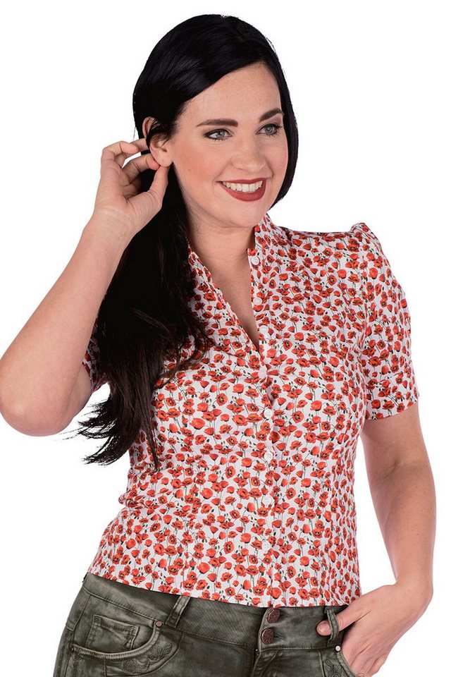 Femkit Trachtenbluse Trachtenbluse - EVELYN - creme/mohn von Femkit