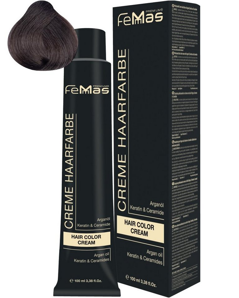 Femmas Premium Haarfarbe FemMas Hair Color Cream 100ml Dunkelblond Kühle Kastanie 6.91 von Femmas Premium