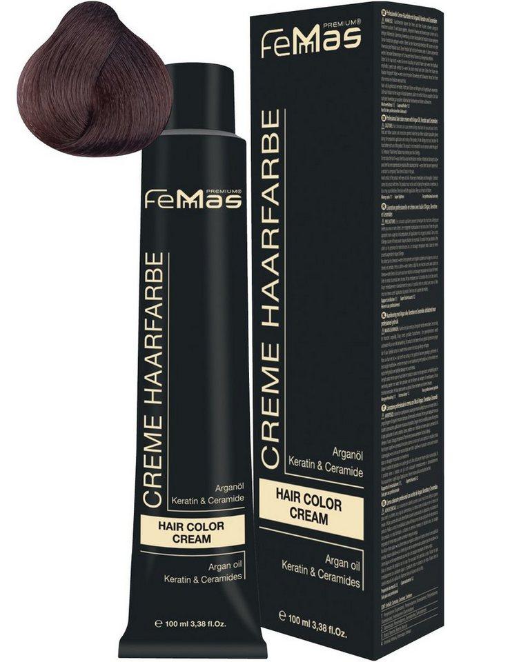 Femmas Premium Haarfarbe FemMas Hair Color Cream 100ml Dunkelblond Schokolade Intensiv 6.99 von Femmas Premium