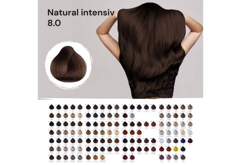 Femmas Premium Haarfarbe FemMas Hair Color Cream 100ml Haarfarbe Hellblond Intensiv 8.0 von Femmas Premium
