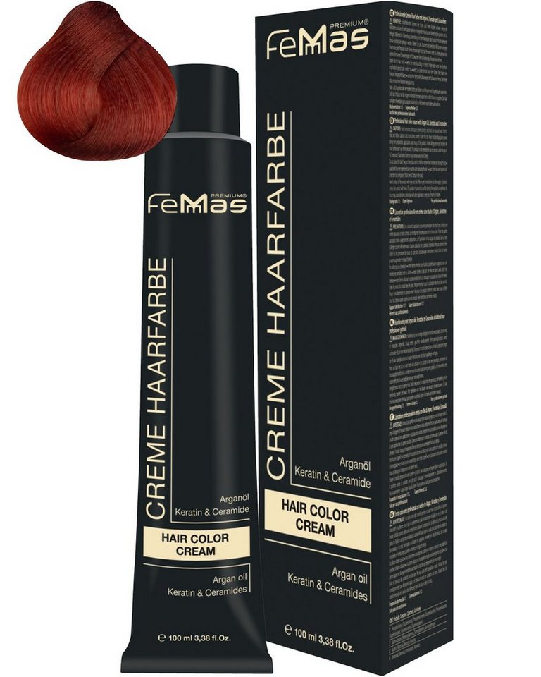 Femmas Premium Haarfarbe FemMas Hair Color Cream 100ml Haarfarbe Pure&Mix Kupfer von Femmas Premium