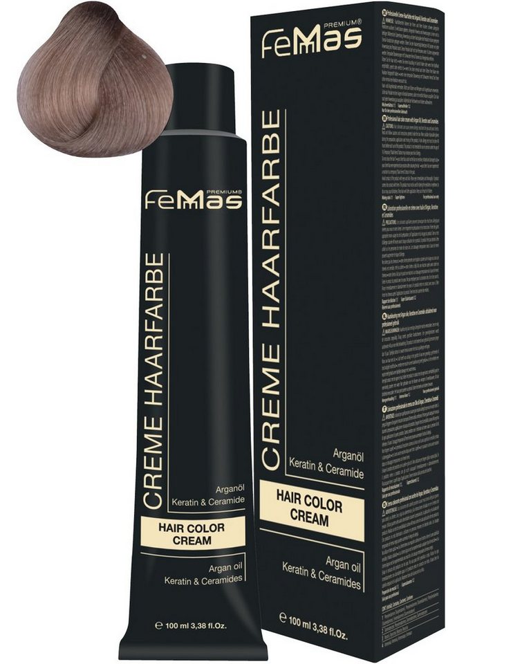 Femmas Premium Haarfarbe FemMas Hair Color Cream 100ml Haarfarbe Lichtblond Sand 9.7 von Femmas Premium
