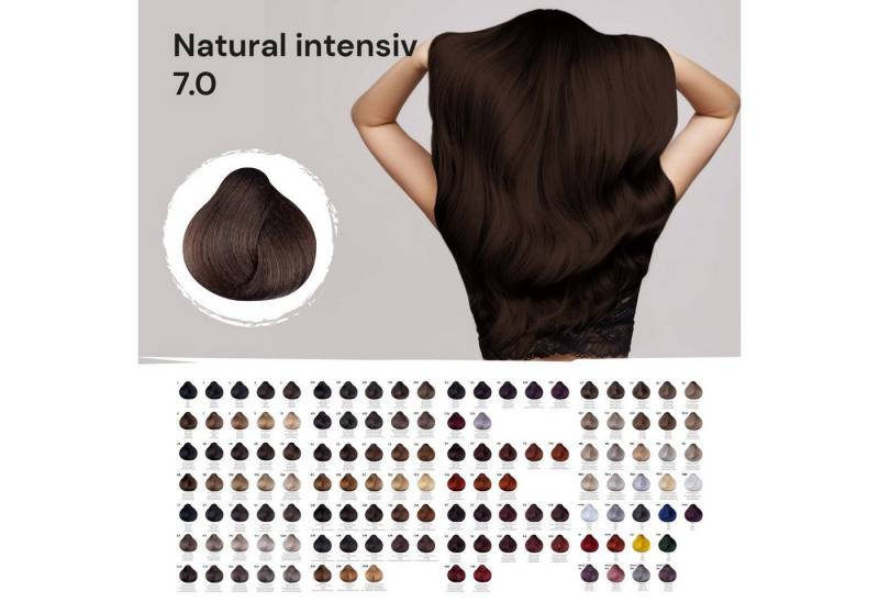 Femmas Premium Haarfarbe FemMas Hair Color Cream 100ml Haarfarbe Mittelblond Intensiv 7.0 von Femmas Premium