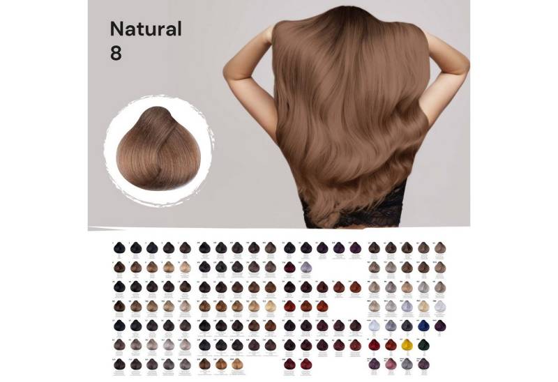 Femmas Premium Haarfarbe FemMas Hair Color Cream 100ml Haarfarbe Hellblond 8 von Femmas Premium