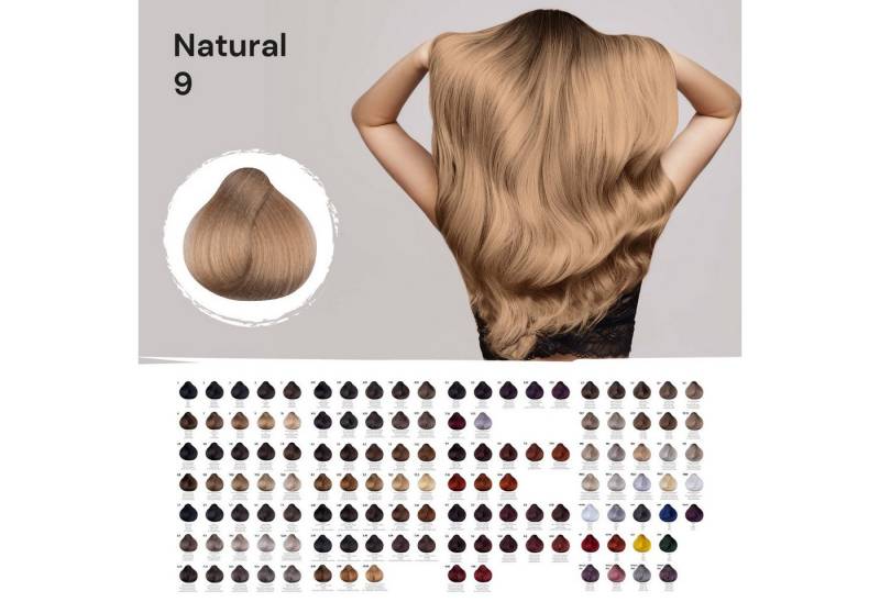 Femmas Premium Haarfarbe FemMas Hair Color Cream 100ml Haarfarbe Lichtblond 9 von Femmas Premium