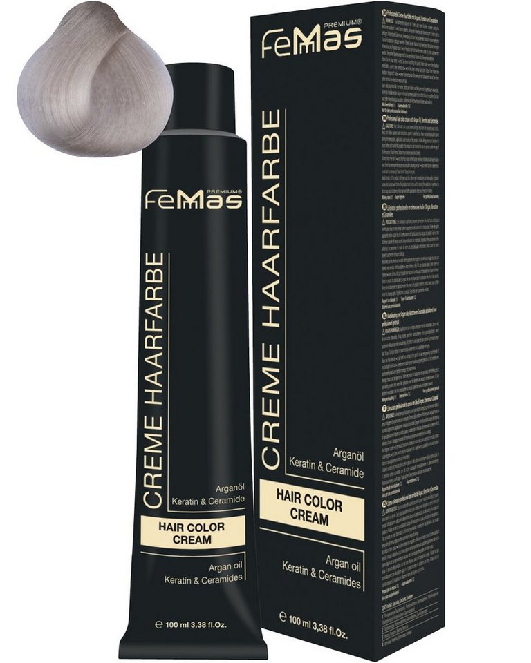 Femmas Premium Haarfarbe FemMas Hair Color Cream 100ml Haarfarbe Superaufheller Silber 912 von Femmas Premium