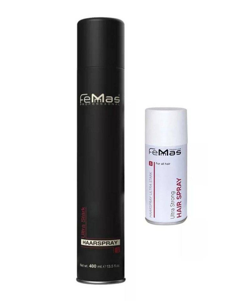 Femmas Premium Haarspray FemMas Haarspray Set Ultra Stark 400ml & 150ml von Femmas Premium
