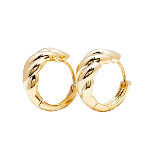 Goldene Croissant-Design Ohrstecker – Große Version 1.8 cm, 925 Silberstecker, Einfach und Elegant Goldene Croissant-Design Ohrstecker – Große Version 1.8 cm, 925 Silberstecker, Einfach und Elegant von Femmorya