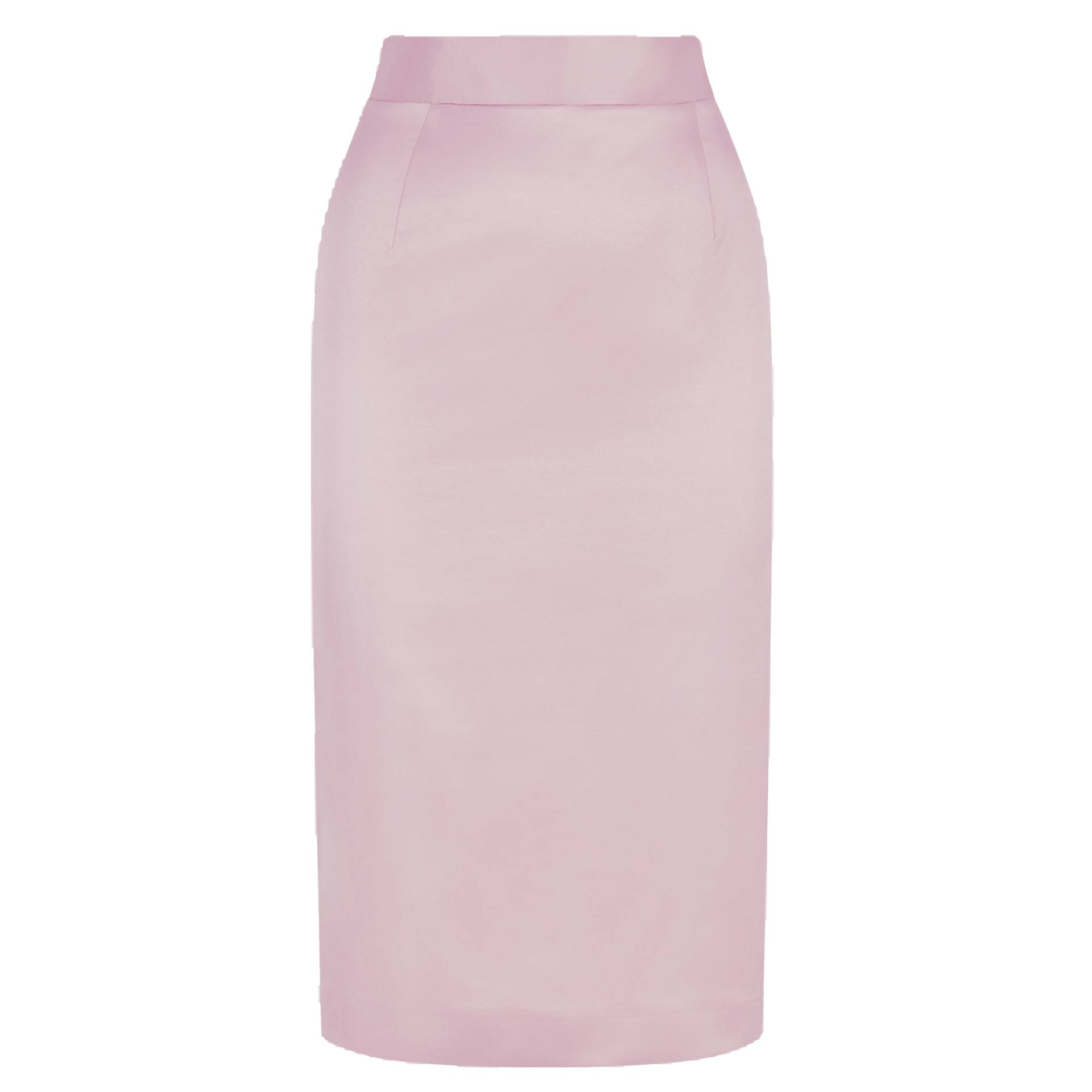 Cotton-Blend Sateen Pencil Skirt (Powder Pink) von Femponiq