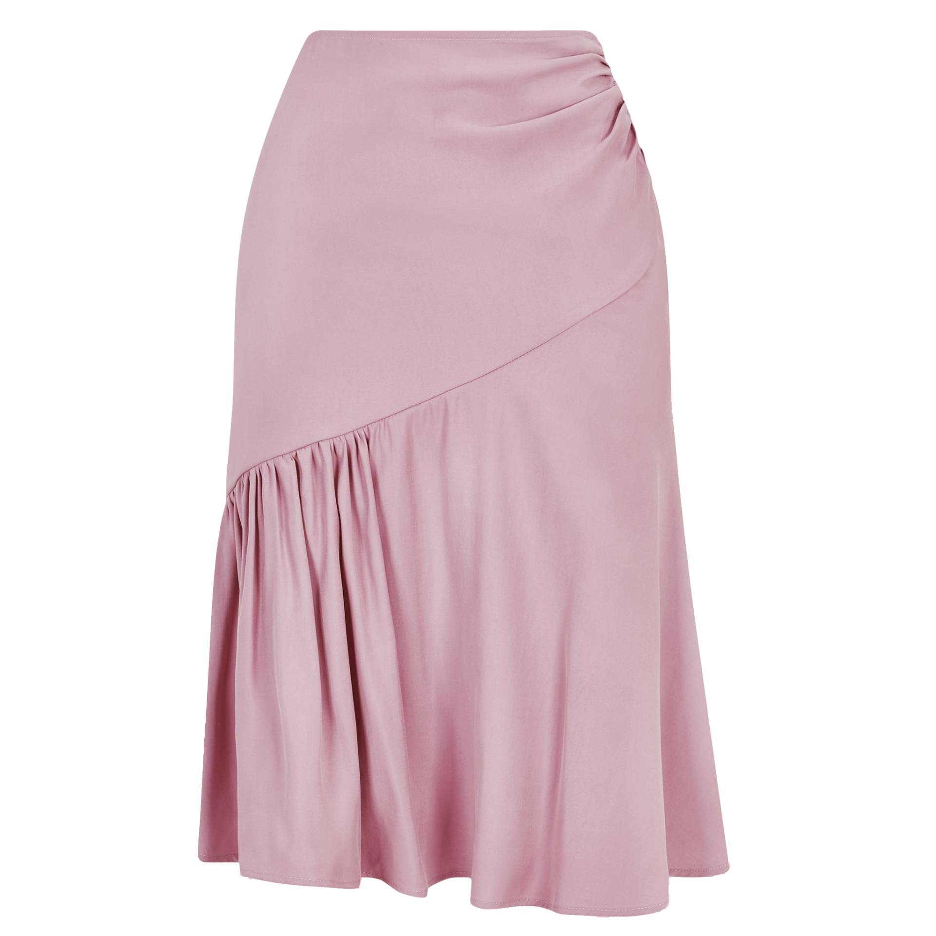 Rushed Asymmetrical Skirt (Pastel Pink) von Femponiq