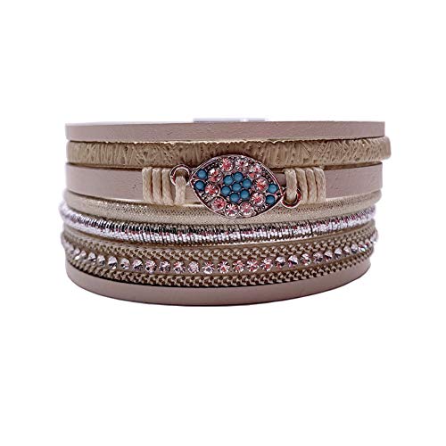 Femtindo Damen-Leder-Wickelarmband, mehrlagig, magnetisch, Armreif, Armbänder für Teenager und Mädchen Femtindo Damen-Leder-Wickelarmband, mehrlagig, magnetisch, Armreif, Armbänder für Teenager und Mädchen von Femtindo