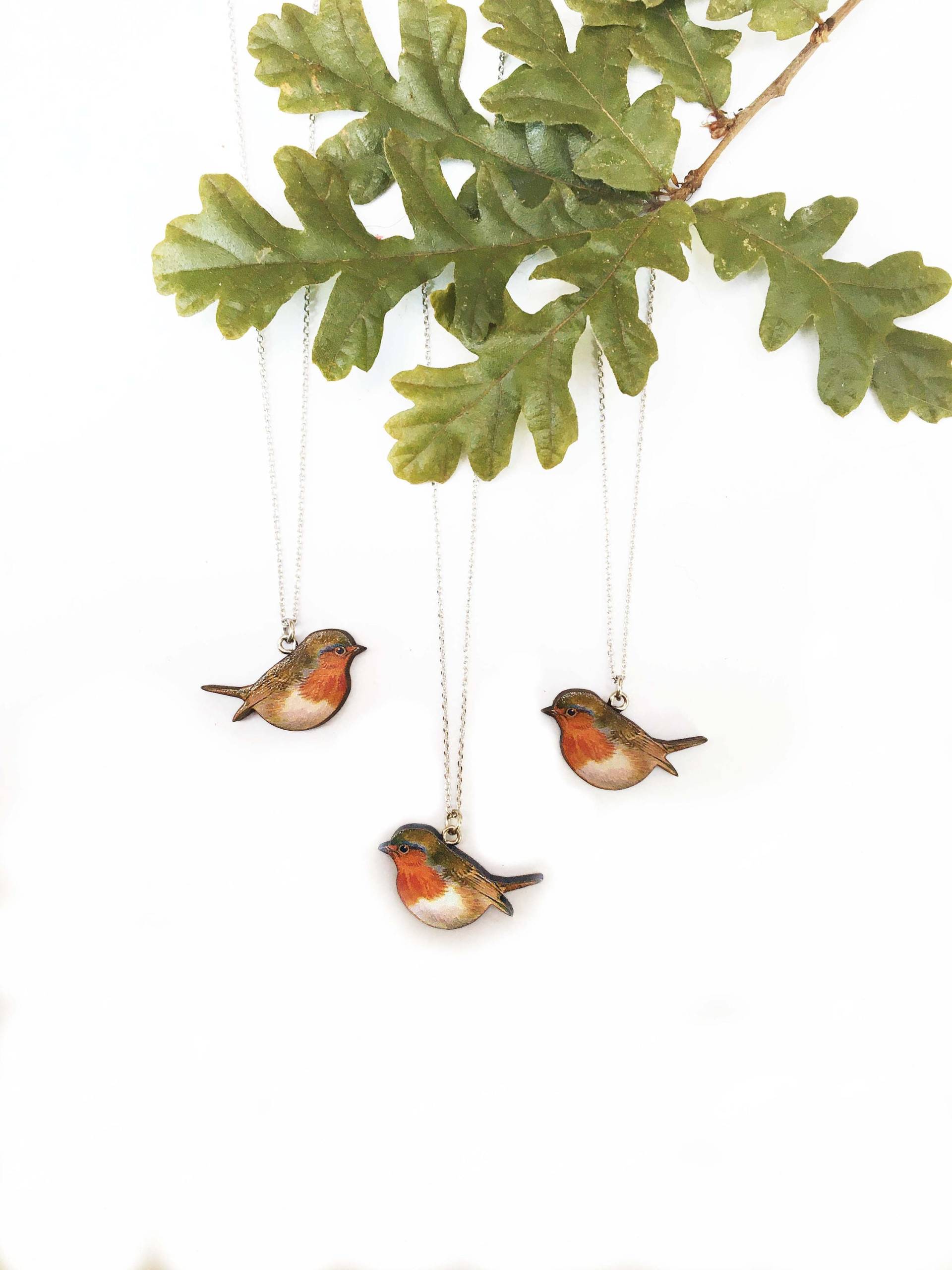 Rotkehlchen Halskette, Weihnachten Rotkehlchen, Geschenke von FenandCo