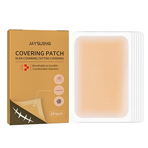 6 Stück/Box Tattoo Cover Up Aufkleber Skin Scar Cover Tap,Ultra-Thin Patch, Breathable and Waterproof Skin Concealing Tape Tattoo Flaw, Conceal Sticker Patch von Fencelly
