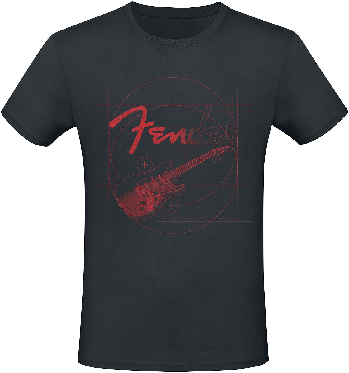 Fender T-Shirt - Red Guitar - S bis 3XL - für Männer - Größe 3XL - schwarz - Lizenziertes Merchandise! Fender T-Shirt - Red Guitar - S bis 3XL - für Männer - Größe 3XL - schwarz - Lizenziertes Merchandise! von Fender