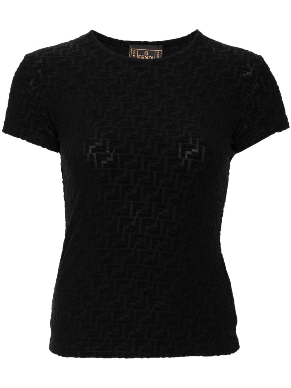 Fendi Pre-Owned Zucca-jacquard T-shirt - Schwarz von Fendi Pre-Owned