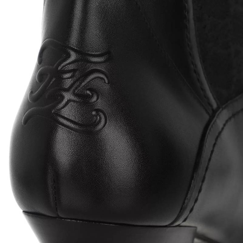 Fendi Boots & Stiefeletten - FF Karligraphy Motif Ankle Boots - Gr. 40 (EU) - in Schwarz - für Damen von Fendi