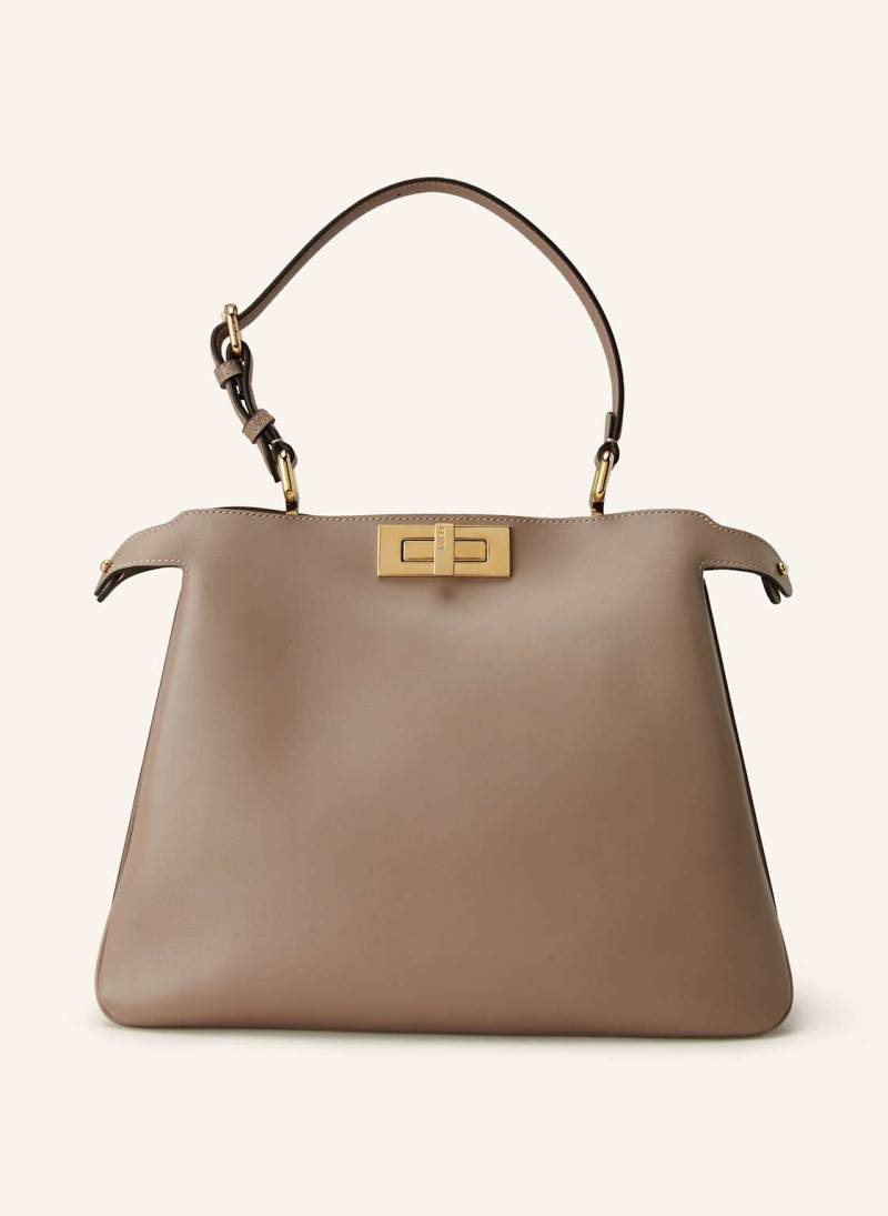 Fendi Handtasche Peekaboo grau von Fendi