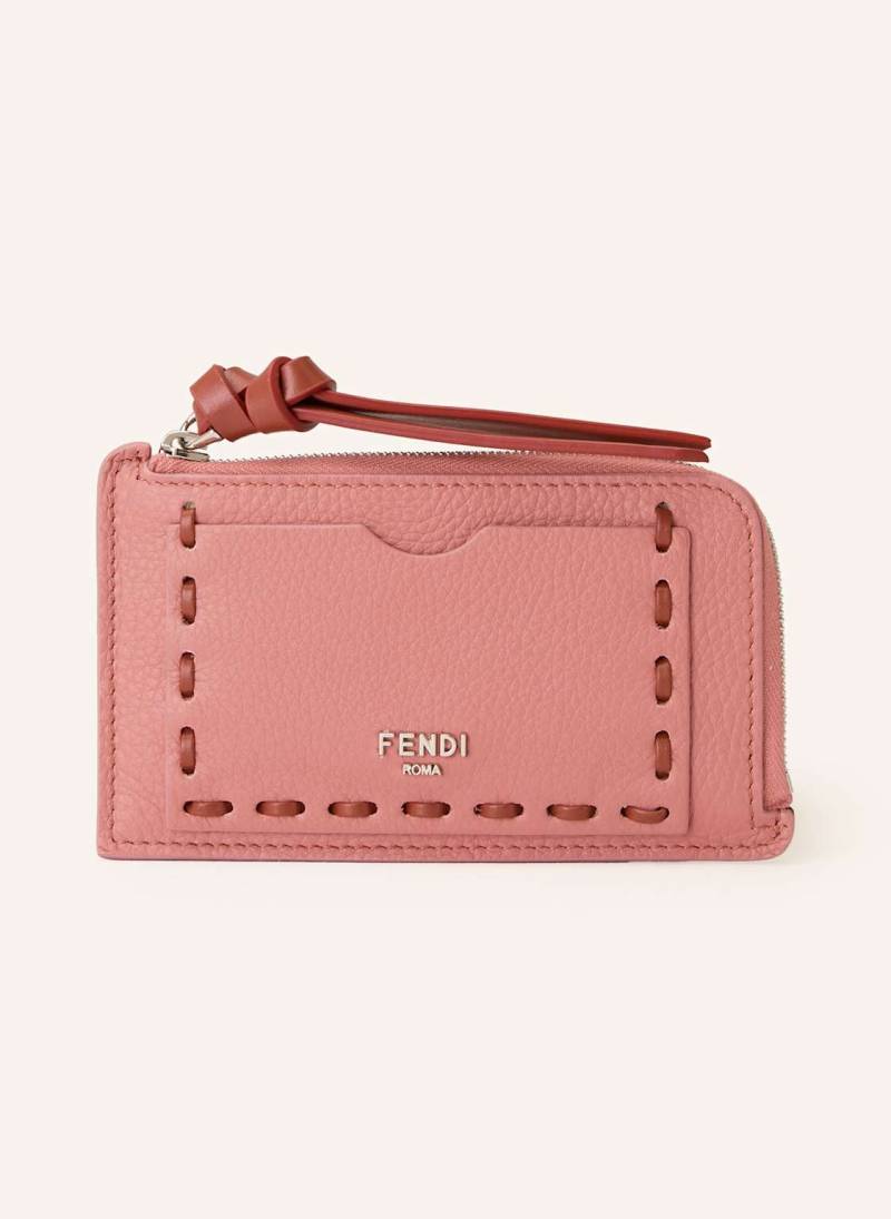 Fendi Kartenetui Selleria Micro Mit Münzfach rosa von Fendi
