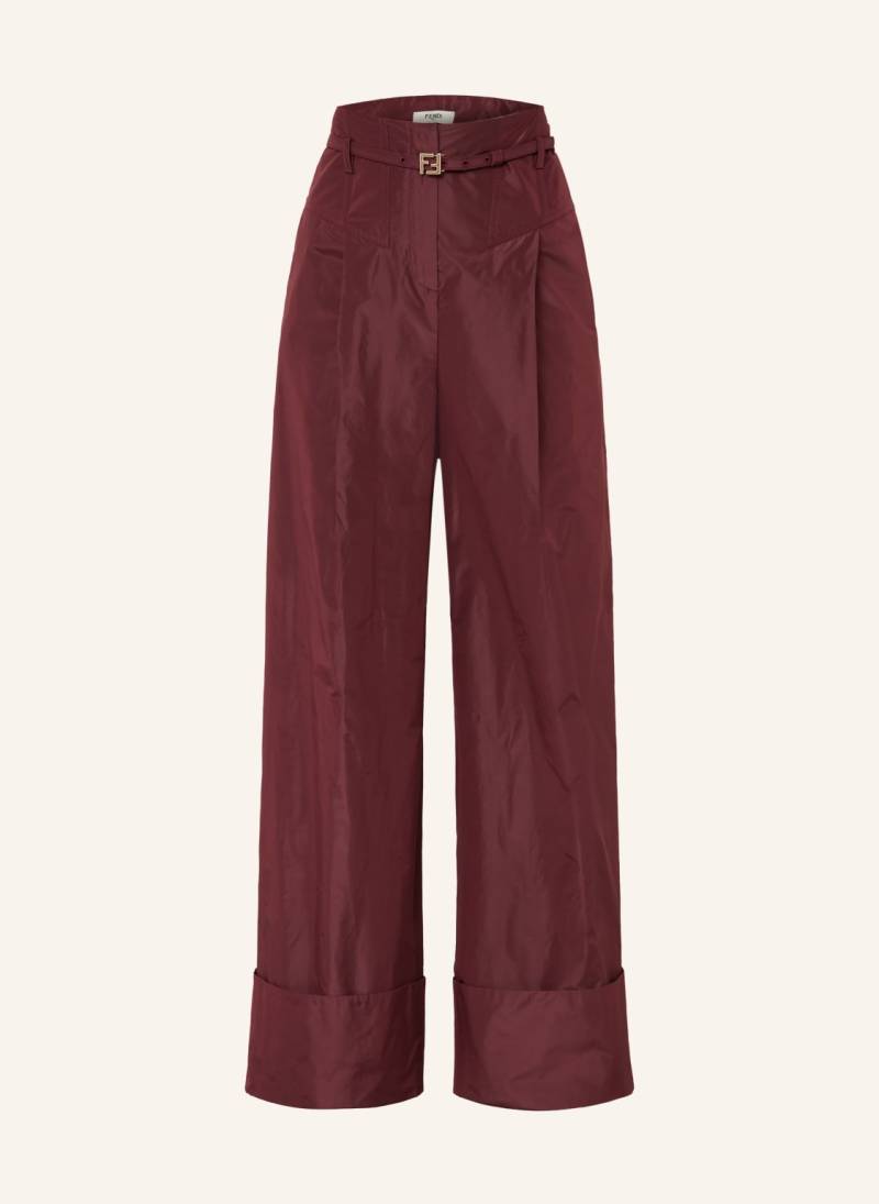 Fendi Merlenehose Aus Seide lila von Fendi