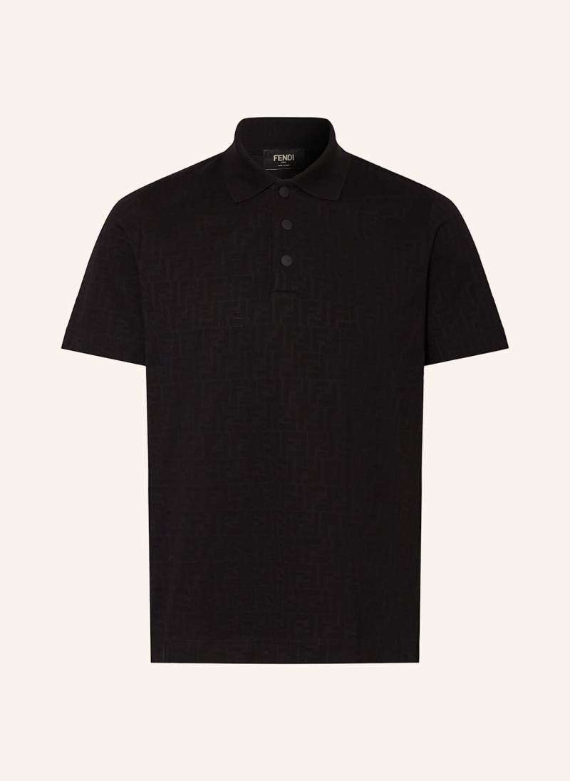 Fendi Piqué-Poloshirt Regular Fit schwarz von Fendi