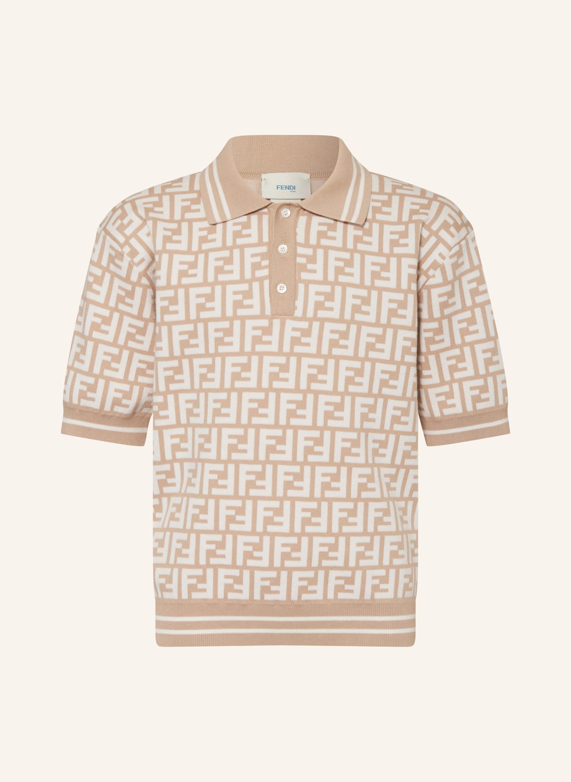 Fendi Piqué-Poloshirt beige von Fendi