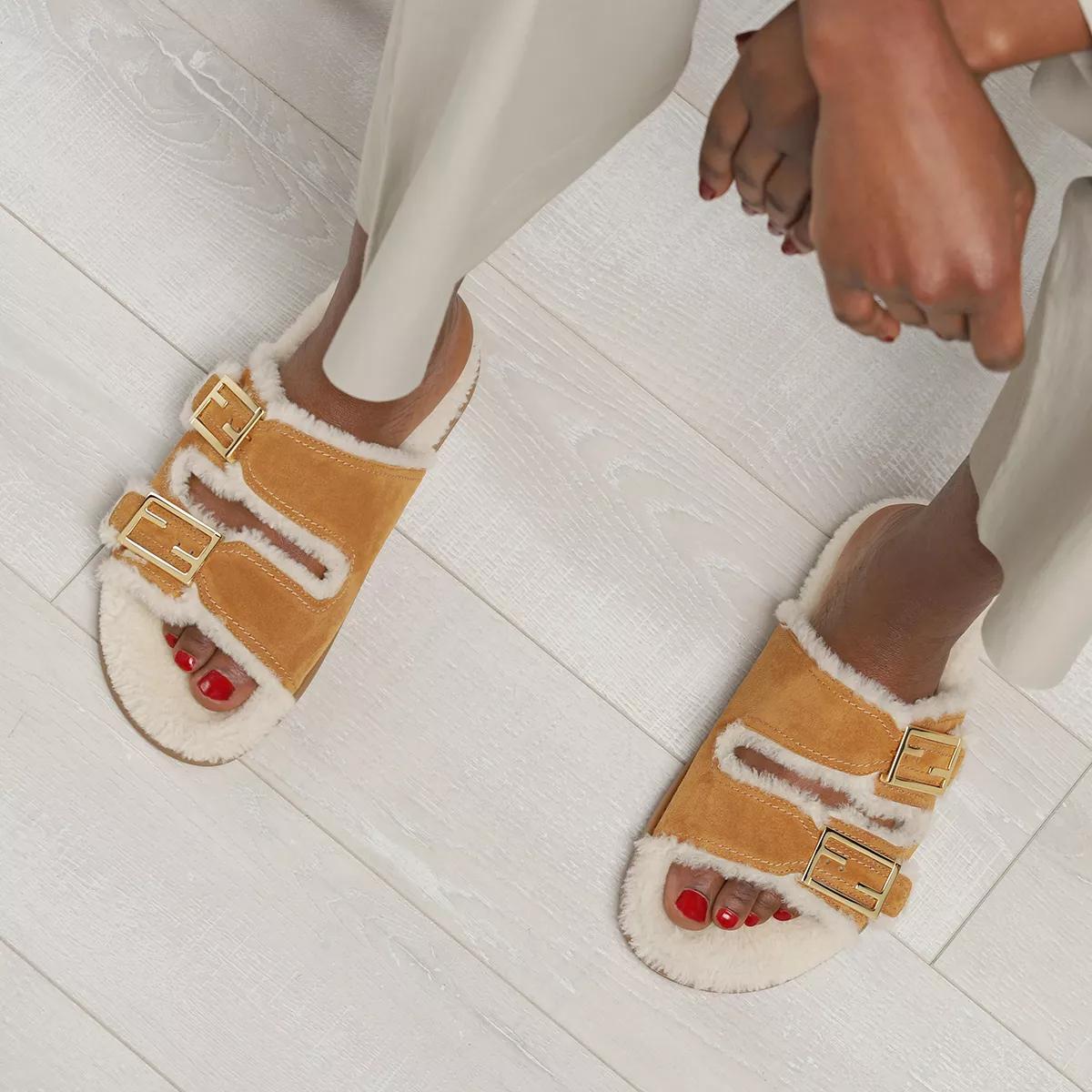 Fendi Sandalen & Sandaletten - Slide Sandals - Gr. 39 (EU) - in Beige - für Damen von Fendi