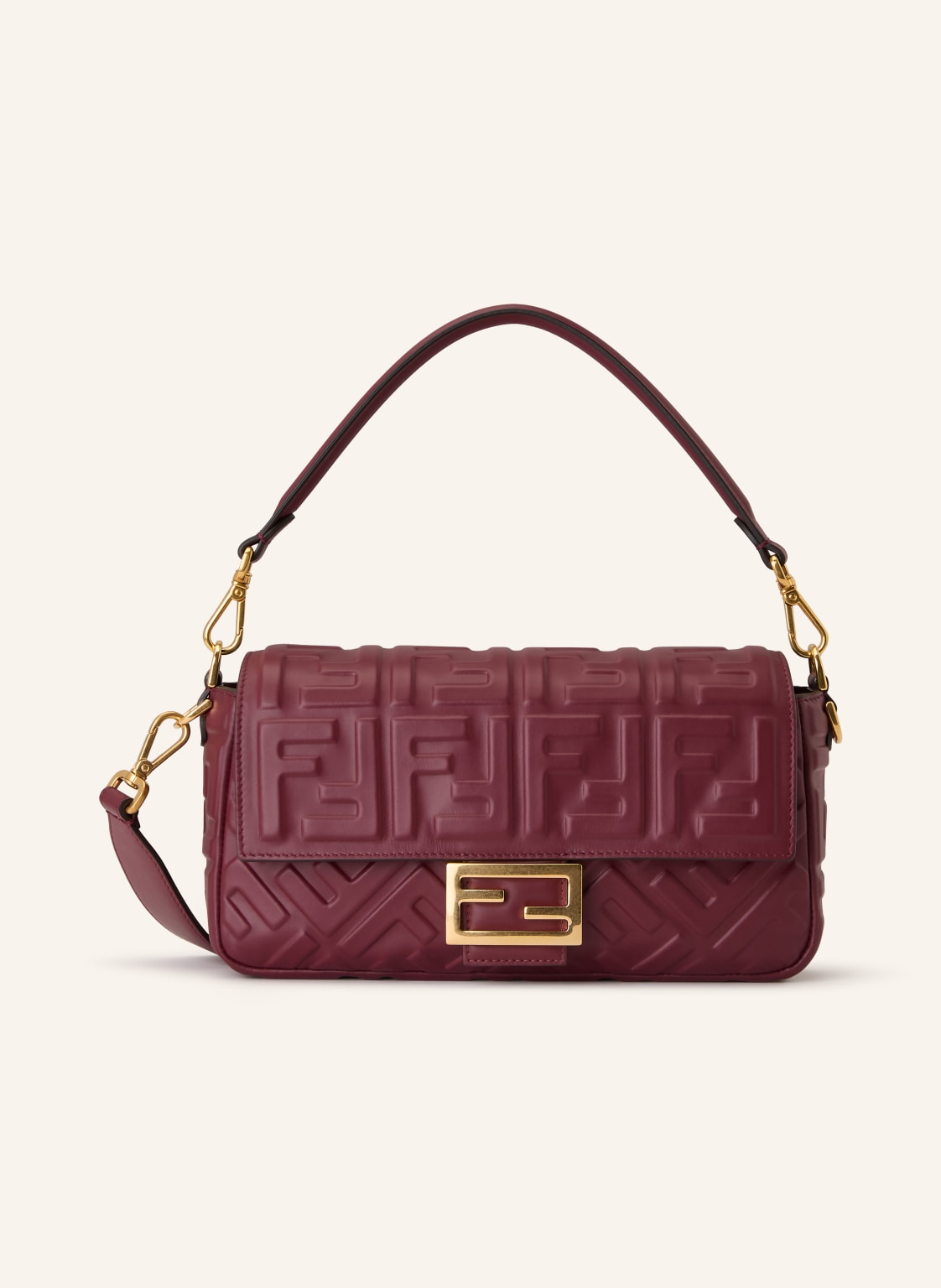 Fendi Schultertasche Baguette Medium rot von Fendi