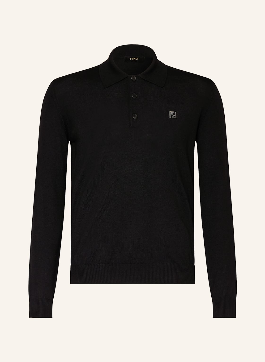 Fendi Strick-Poloshirt schwarz von Fendi