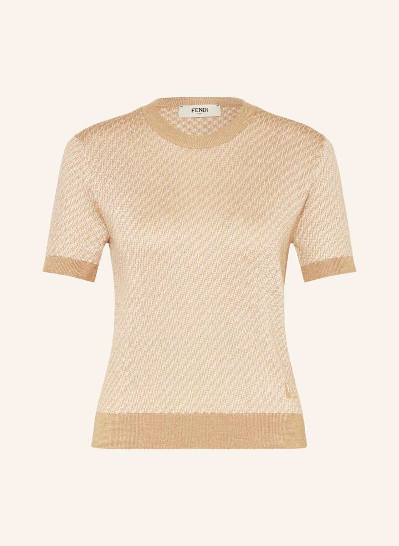Fendi Strickshirt Mit Seide braun von Fendi