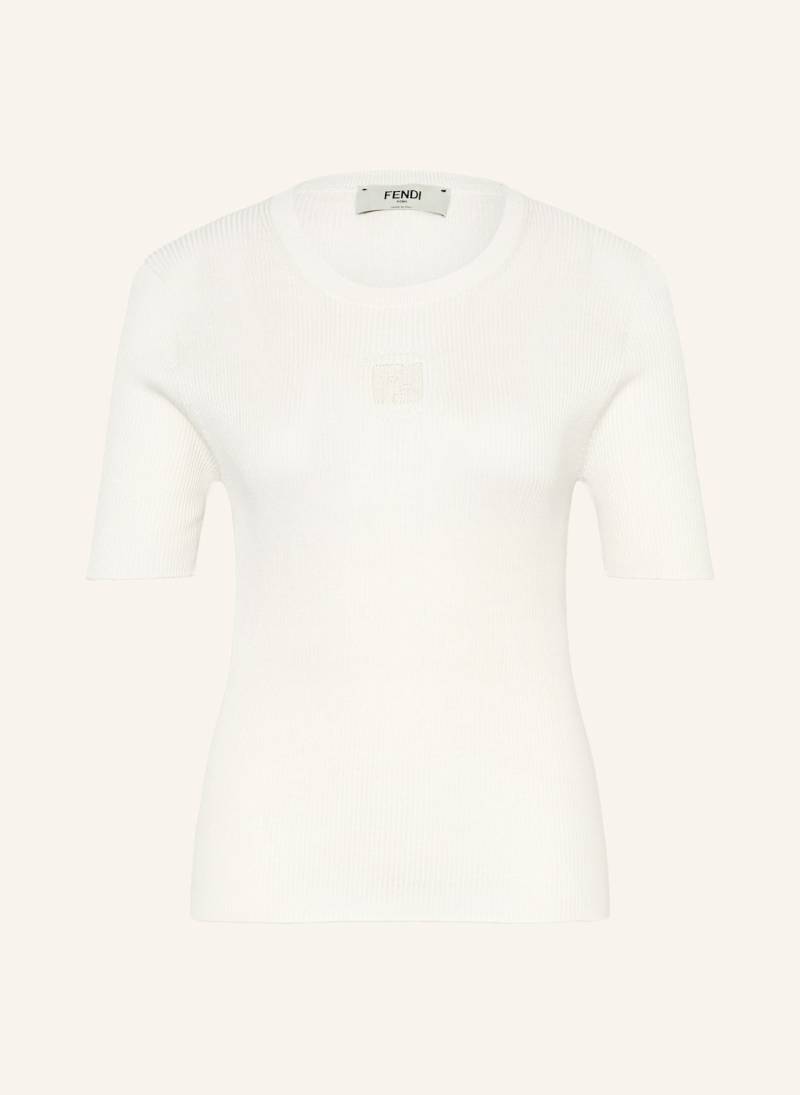 Fendi Strickshirt Mit Seide weiss von Fendi