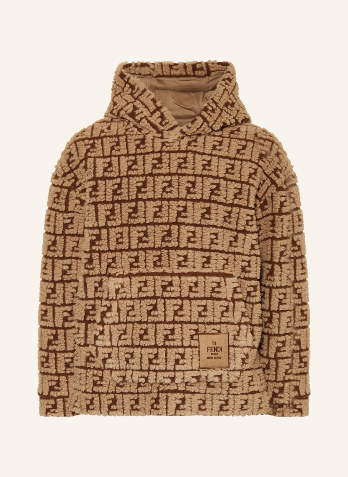 Fendi Teddyfell-Hoodie braun von Fendi