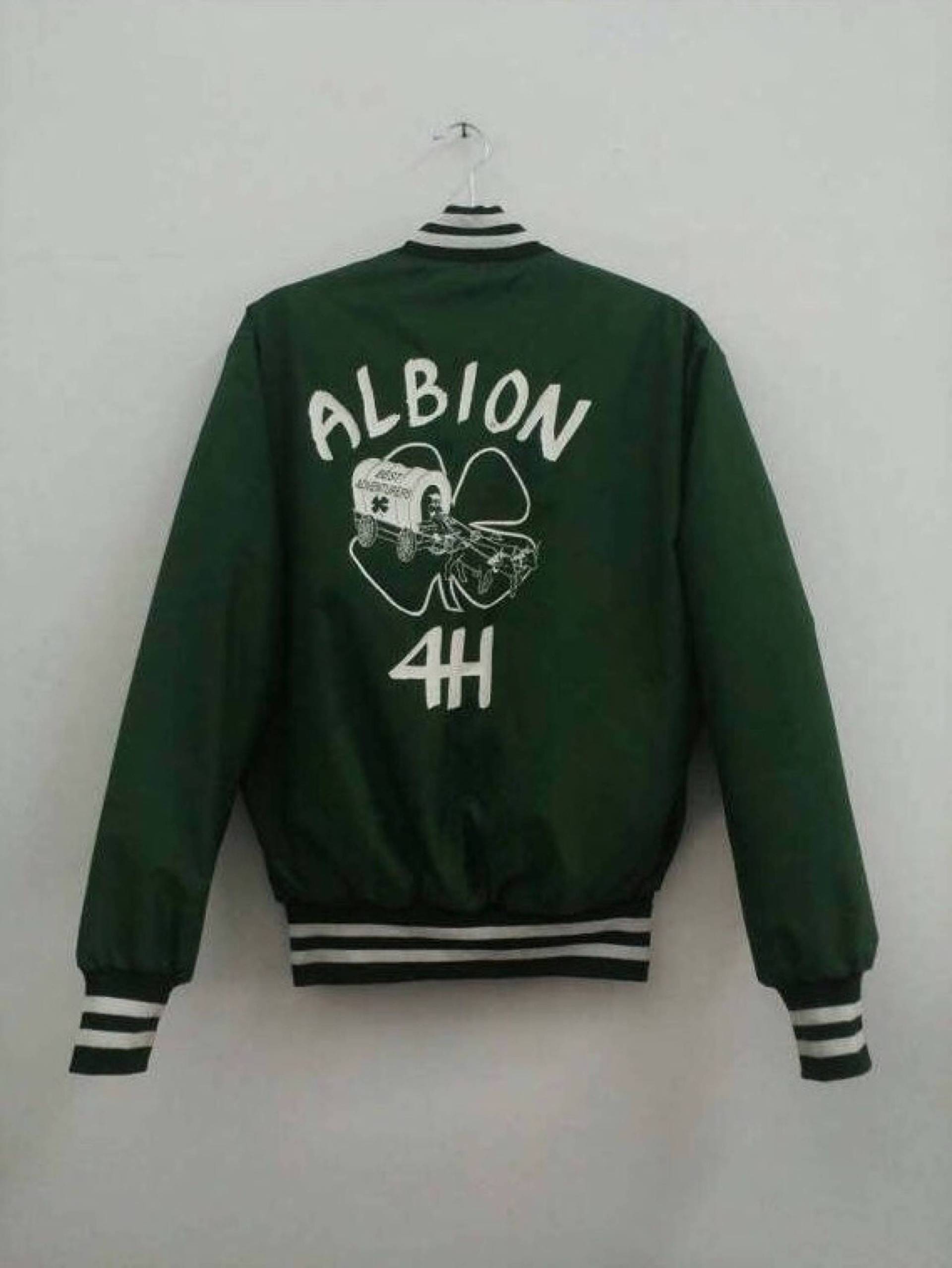 80Er Jahre Albion 4-H Grüne Jacke Sz Medium Made in Usa von Fendivintage