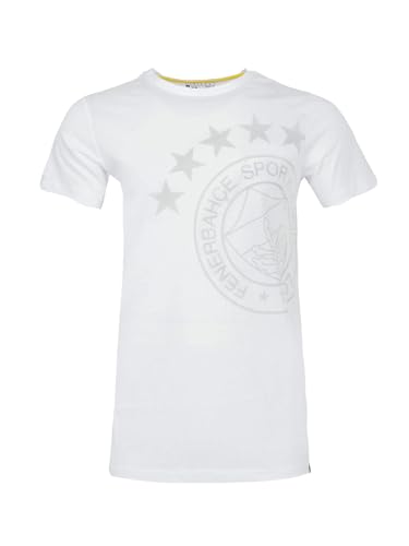 Fenerbahce 5 Stern Weiss Logo T-Shirt von Fenerium