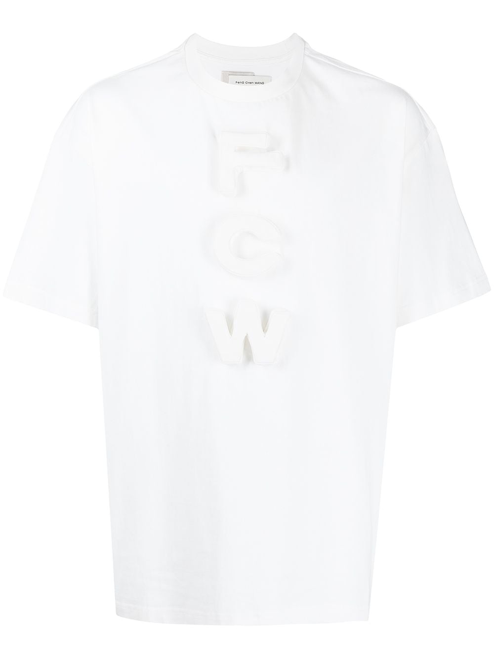 Feng Chen Wang T-Shirt mit 3D-Logo - Weiß von Feng Chen Wang