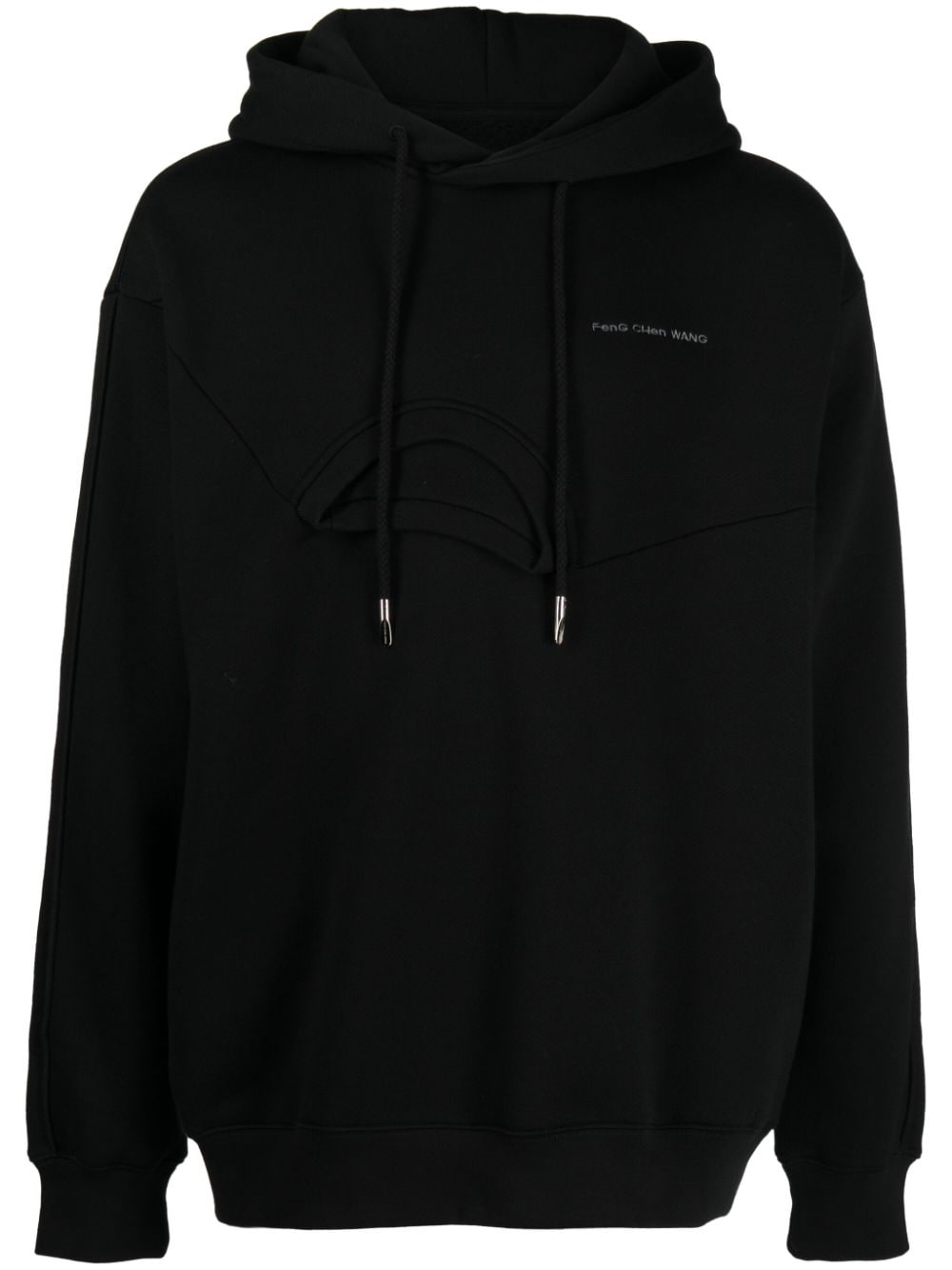 Feng Chen Wang Hoodie im Layering-Look - Schwarz von Feng Chen Wang