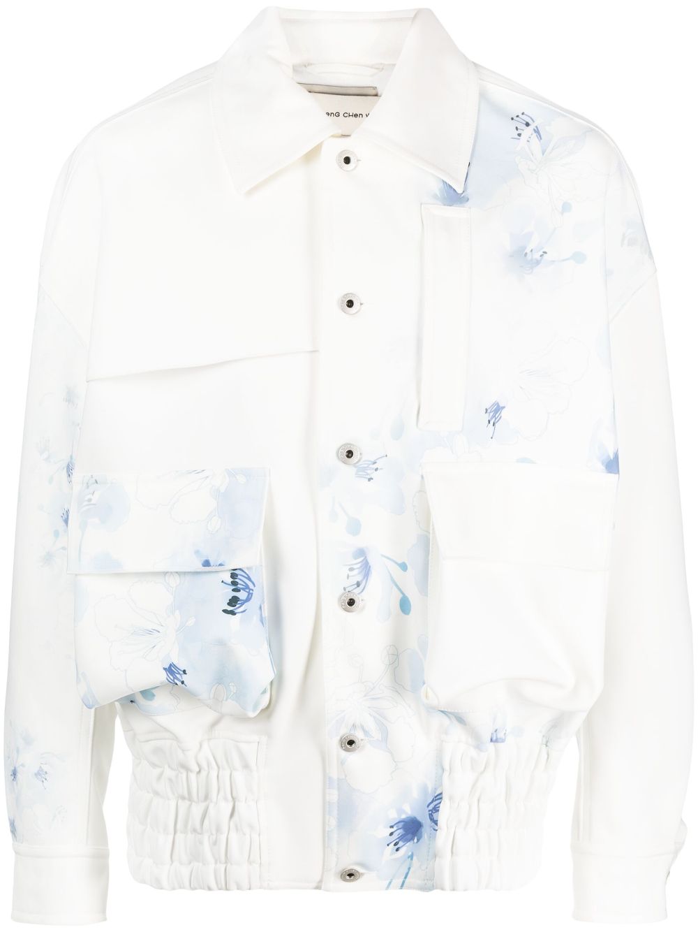 Feng Chen Wang Jacke mit Aquarell-Print - Weiß von Feng Chen Wang