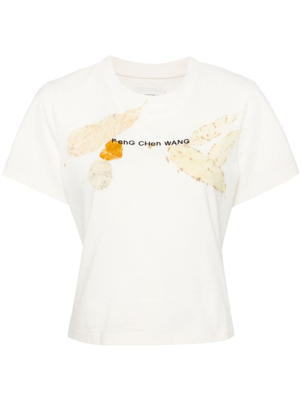 Feng Chen Wang T-Shirt mit Logo-Stickerei - Nude von Feng Chen Wang