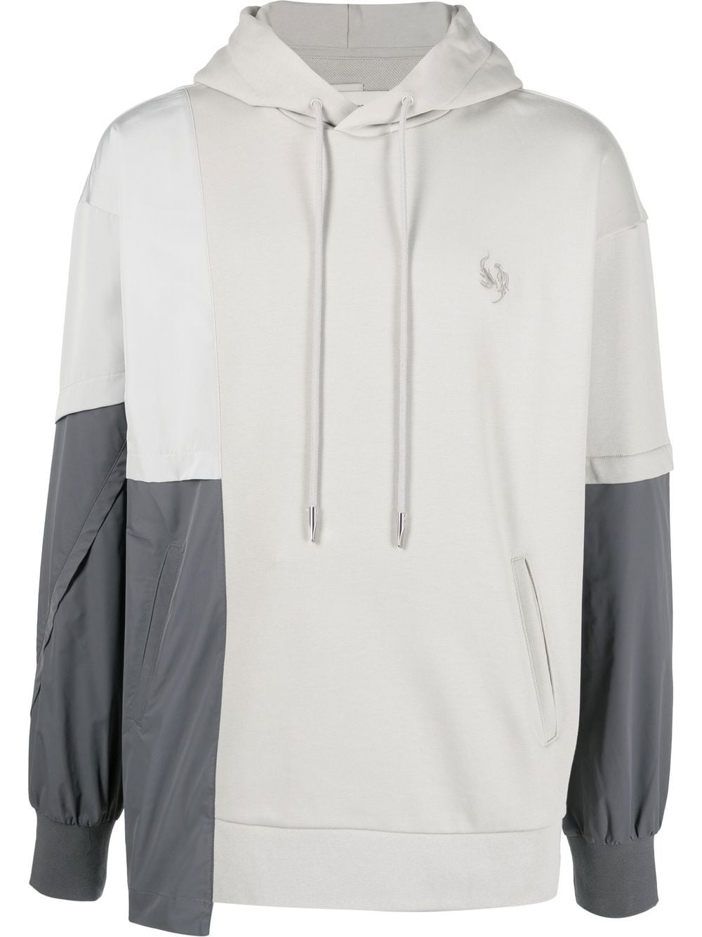 Feng Chen Wang Hoodie mit Logo-Stickerei - Grau von Feng Chen Wang