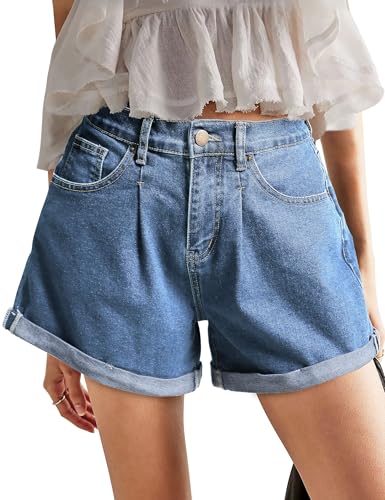 Fengbay Denim Shorts Damen, Elastische Hohe Taille Damen Shorts Stretchy Rolled Hem Designed Frauen Hot Hosen Sommer Fengbay Denim Shorts Damen, Elastische Hohe Taille Damen Shorts Stretchy Rolled Hem Designed Frauen Hot Hosen Sommer von Fengbay
