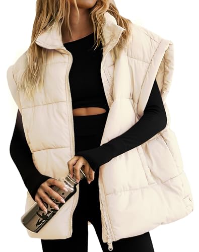 Reitweste Damen, Damenwesten Ärmellose mit Stehkragen Leicht Steppweste Gepolsterte Daunenweste für Herbst und Winter von Fengbay