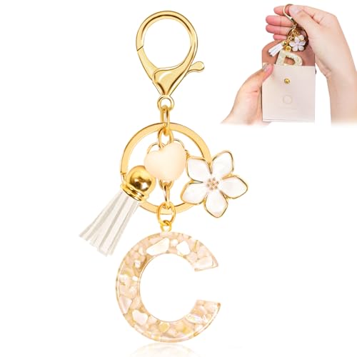 Fengguock Schlüsselanhänger Schlüssel Buchstabe Anhänger Schlüsselanhänger mit Anfangsbuchstaben Herzförmig Mädchen Keychain mit Blume Geschenk für Mädchen-C Fengguock Schlüsselanhänger Schlüssel Buchstabe Anhänger Schlüsselanhänger mit Anfangsbuchstaben Herzförmig Mädchen Keychain mit Blume Geschenk für Mädchen-C von Fengguock