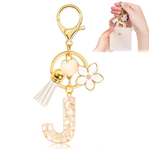 Fengguock Schlüsselanhänger Schlüssel Buchstabe Anhänger Schlüsselanhänger mit Anfangsbuchstaben Herzförmig Mädchen Keychain mit Blume Geschenk für Mädchen-J Fengguock Schlüsselanhänger Schlüssel Buchstabe Anhänger Schlüsselanhänger mit Anfangsbuchstaben Herzförmig Mädchen Keychain mit Blume Geschenk für Mädchen-J von Fengguock