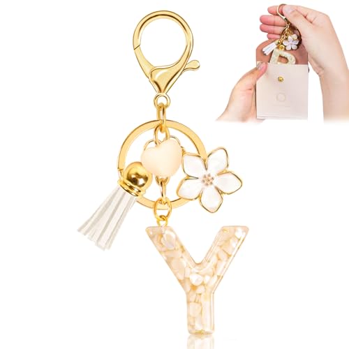 Fengguock Schlüsselanhänger Schlüssel Buchstabe Anhänger Schlüsselanhänger mit Anfangsbuchstaben Herzförmig Mädchen Keychain mit Blume Geschenk für Mädchen-Y Fengguock Schlüsselanhänger Schlüssel Buchstabe Anhänger Schlüsselanhänger mit Anfangsbuchstaben Herzförmig Mädchen Keychain mit Blume Geschenk für Mädchen-Y von Fengguock