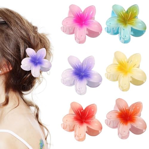Blumen Haarklammer, 6 Stück Strandblumen Haarklammer Kunststoff Blumen Haarklammer Haarklammern für Frauen Mädchen Haarstyling Zubehör Blumen Haarklammer, 6 Stück Strandblumen Haarklammer Kunststoff Blumen Haarklammer Haarklammern für Frauen Mädchen Haarstyling Zubehör von Fenglin-joy