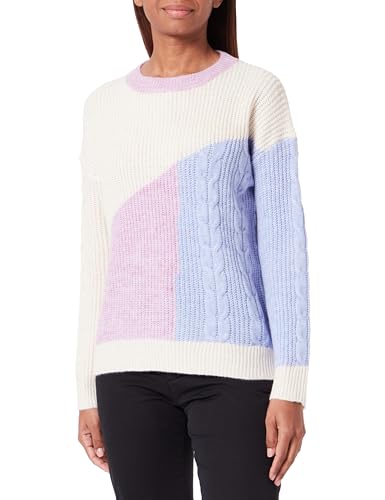 Fenia Women's Damen Rundhalsausschnitt und strukturierten Einsätzen Mehrfarbig Größe M/L Pullover Sweater, Medium von FENIA