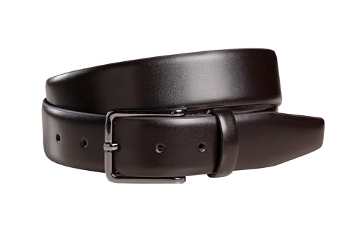 FENIX Gürtel Herren, verstellbarer Ledergürtel Verona Espresso Brown Größe 85 cm, Elegantes Gunmetal-Finish, 35 mm breit, Gürtel aus Rindleder, Handgefertigt FENIX Gürtel Herren, verstellbarer Ledergürtel Verona Espresso Brown Größe 85 cm, Elegantes Gunmetal-Finish, 35 mm breit, Gürtel aus Rindleder, Handgefertigt von Fenix Fashion