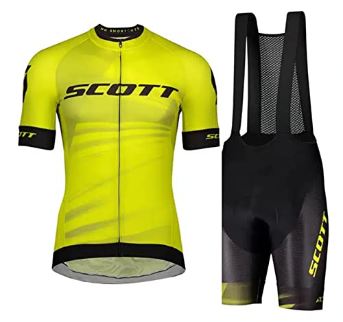 Fenovel Radtrikot Herren Kurzarm Fahrradbekleidung Sommer Rennrad Trikot Set Pro + Radsport-Trägerhosen mit 19D Gepolstert von Fenovel