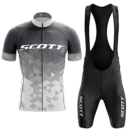 Fenovel Radtrikot Herren Kurzarm Fahrradbekleidung Sommer Rennrad Trikot Set Pro + Radsport-Trägerhosen mit 19D Gepolstert von Fenovel