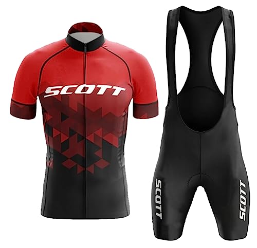 Fenovel Radtrikot Herren Kurzarm Fahrradbekleidung Sommer Rennrad Trikot Set Pro + Radsport-Trägerhosen mit 19D Gepolstert von Fenovel