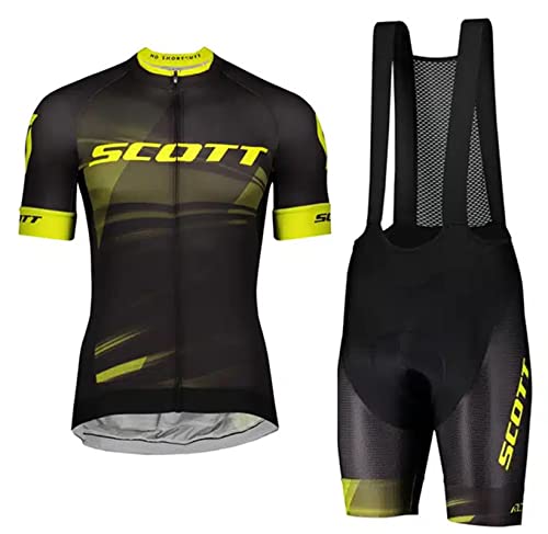 Fenovel Radtrikot Herren Kurzarm Fahrradbekleidung Sommer Rennrad Trikot Set Pro + Radsport-Trägerhosen mit 19D Gepolstert von Fenovel
